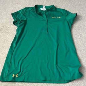 Notre Dame women’s green Under Armour polo
